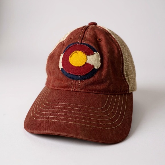Legacy Other - Legacy Colorado Flag Patch Brown Trucker Hat Adjustable Baseball Cap